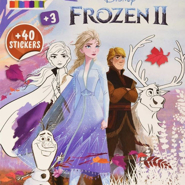 FROZEN II + 40 STICKERS STICK & COLOR
