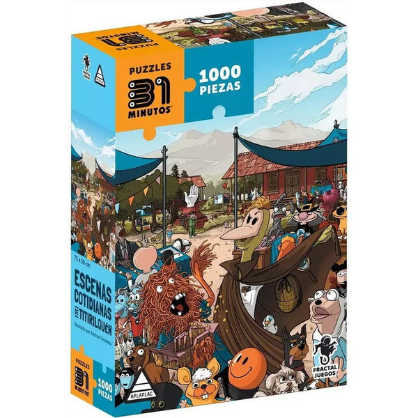 PUZZLE 1000 PCS - ESCENAS COTIDIANAS DE TITIRILQUÉN(FRACTAL)