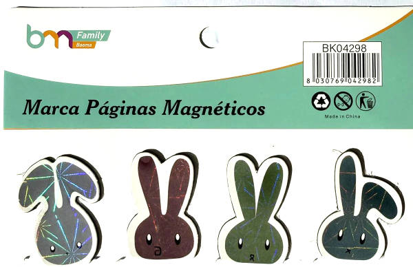 MARCA PAGINAS MAGNETICOS CONEJOS(BAOMA)