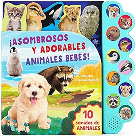 libro sonoro 10 SONIDOS DE ASOMBROSOS Y ADORABLES