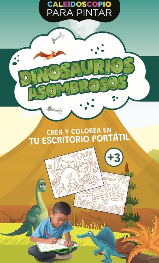 CALEIDOSCOPIO PARA PINTAR -DINOSAURIOS ASOMBROSOS