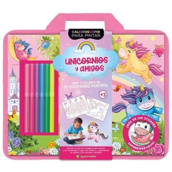 CALEIDOSCOPIO PARA PINTAR -UNICORNIOS Y SUS AMIGOS