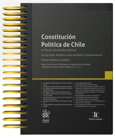 CONSTITUCION POLITICA DE CHILE 4° Edición 2025 (ANILLADO)