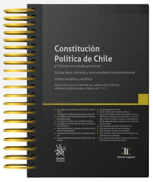 CONSTITUCION POLITICA DE CHILE 4° Edición 2025 (ANILLADO)