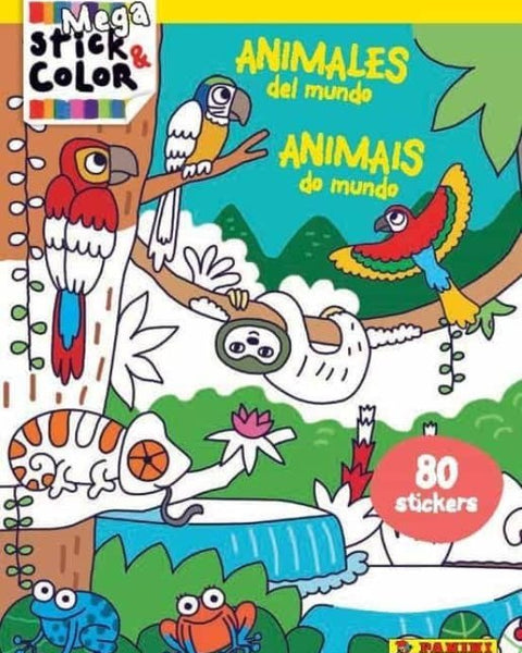 ANIMALES DEL MUNDO. 80 STICKERS