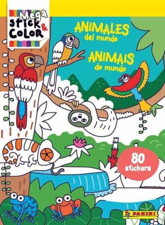 ANIMALES DEL MUNDO. 80 STICKERS