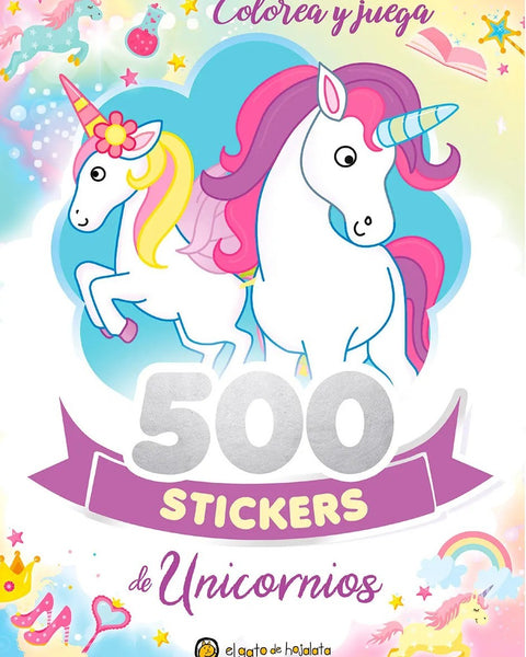 500 STICKERS DE UNICORNIOS - COLOREA Y J