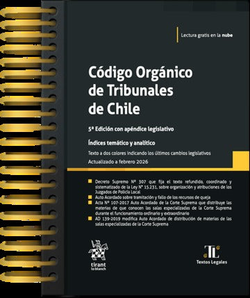 CODIGO ORGANICO DE TRIBUNALES DE CHILE 2026 (ANILLADO)
