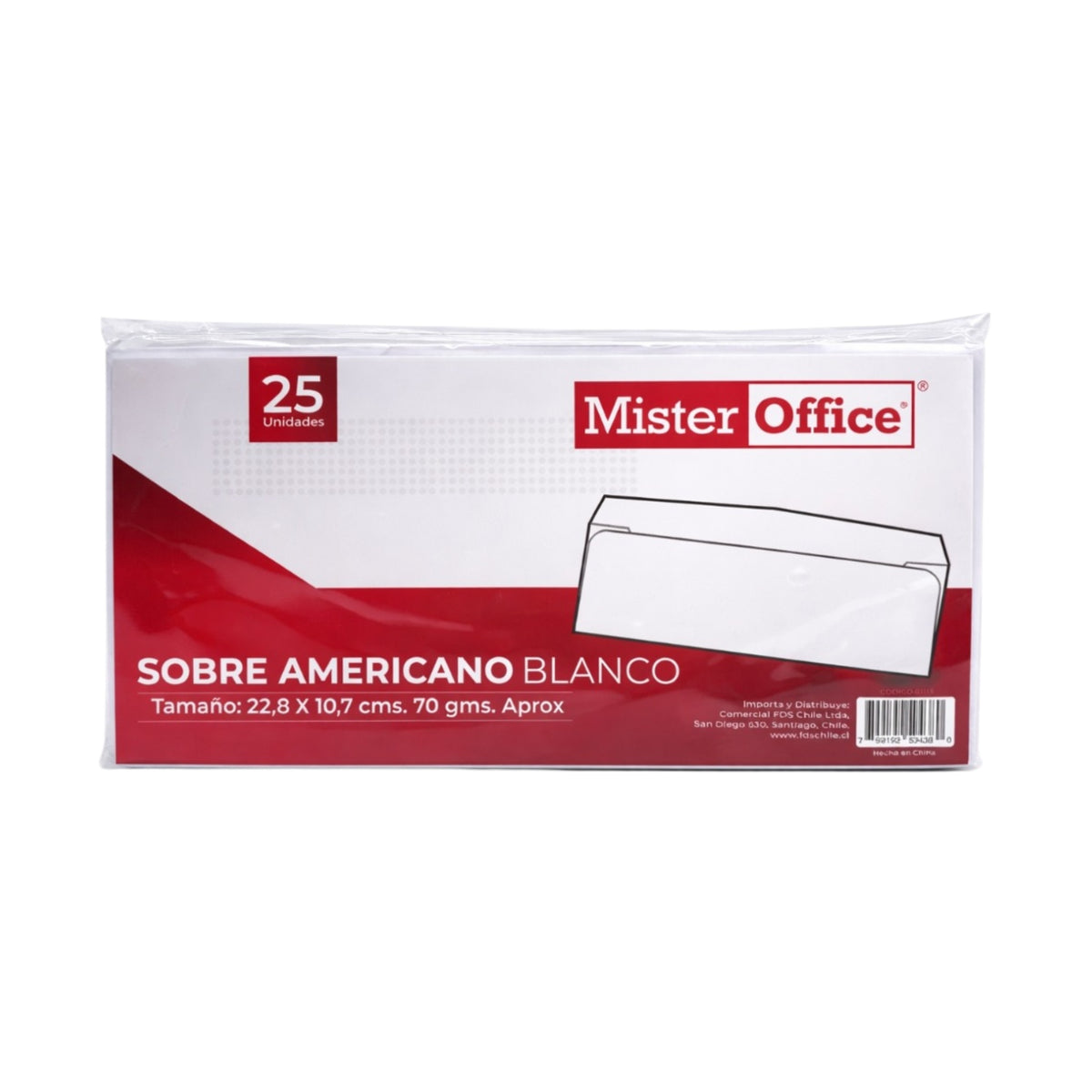 SOBRE AMERICANO X25 (MR OFFICE)