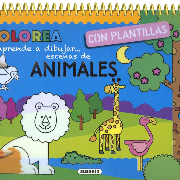 ANIMALES COLOREA CON PLANTILLAS