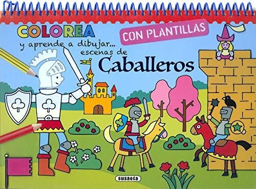 CABALLEROS COLOREA CON PLANTILLAS