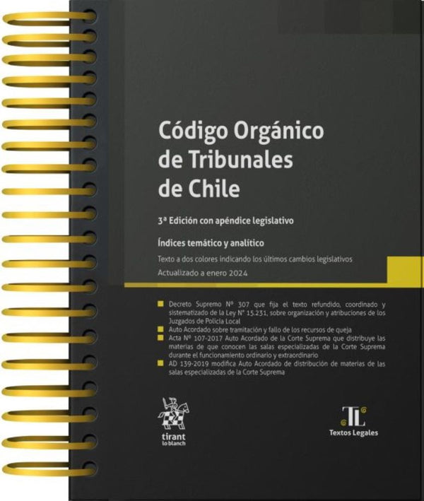 CODIGO ORGANICO DE TRIBUNALES DE CHILE 2024 (ANILLADO)