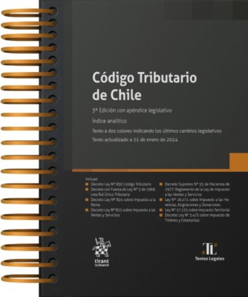 CODIGO TRIBUTARIO DE CHILE 2024 (ANILLO)