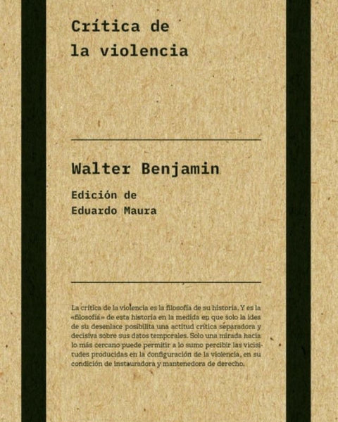 CRITICA DE LA VIOLENCIA
