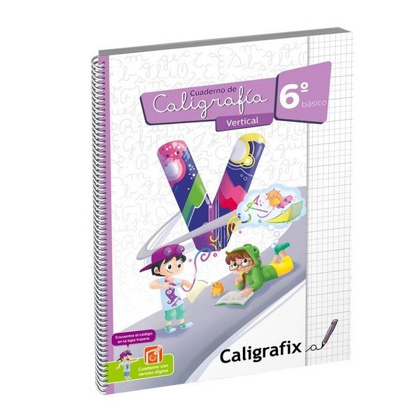 CUADERNO CALIGRAFIA 6° BÁSICO VERTICAL - CALIGRAFIX