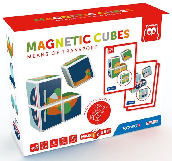 CUBOS MAGNETICOS TRANSPORTES (18m+)