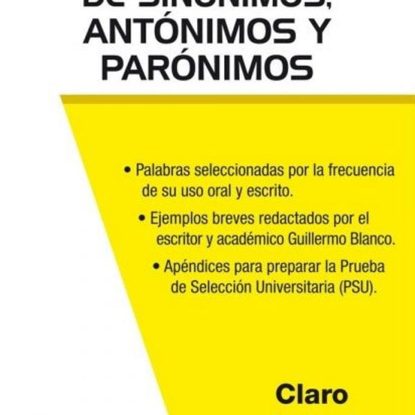 DICCIONARIO PRÁCTICO DE SINÓNIMOS, ANTÓNIMOS Y PARÓNIMOS