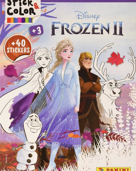 FROZEN II + 40 STICKERS STICK & COLOR