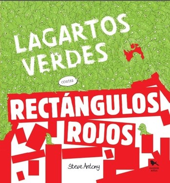 LAGARTOS VERDES RECTANGULOS ROJOS