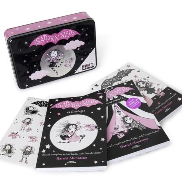 LATA ISADORA MOON - UN COFRE MAGICO CON 3 HISTORIAS (incluye pegatinas)