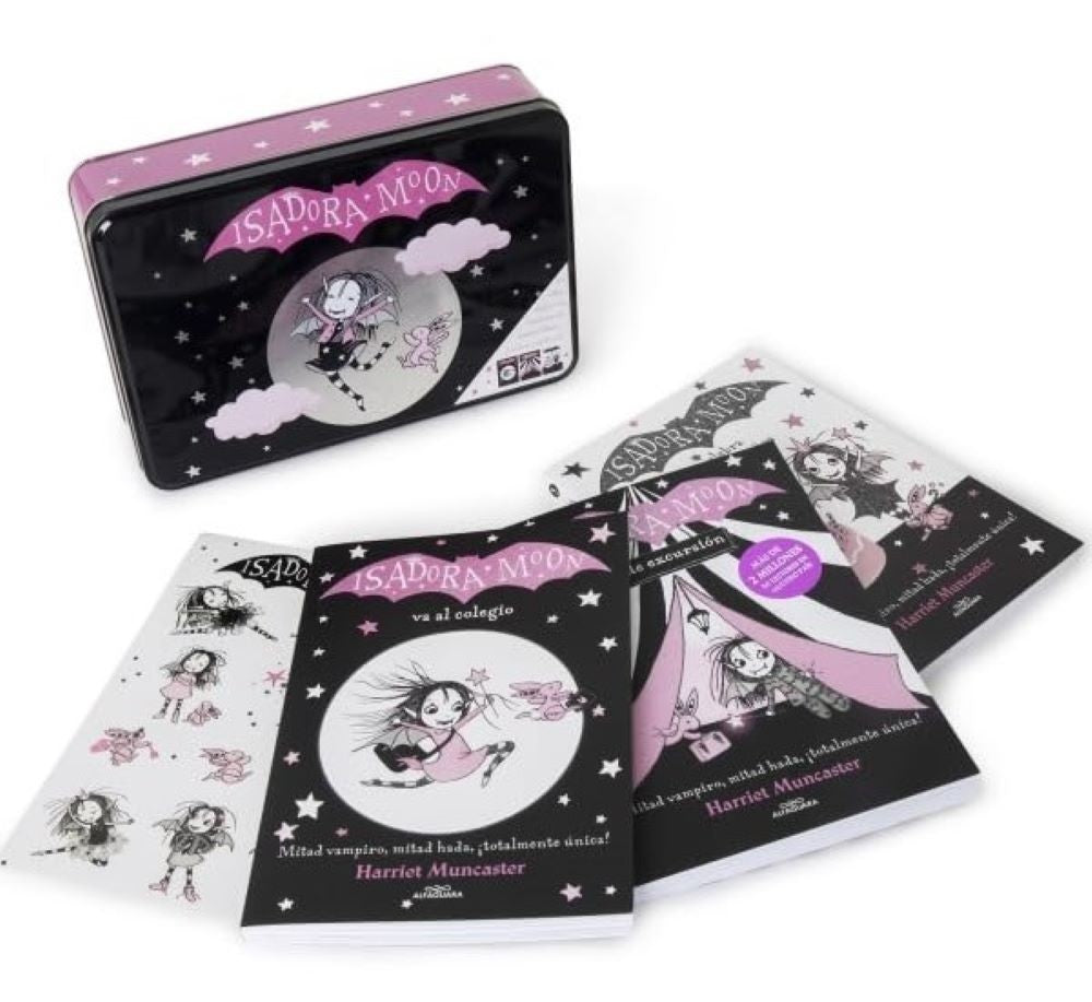 LATA ISADORA MOON - UN COFRE MAGICO CON 3 HISTORIAS (incluye pegatinas)
