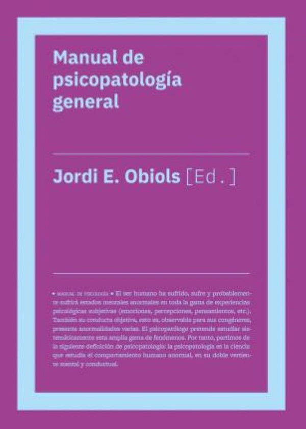 MANUAL DE PSICOPATOLOGIA GENERAL