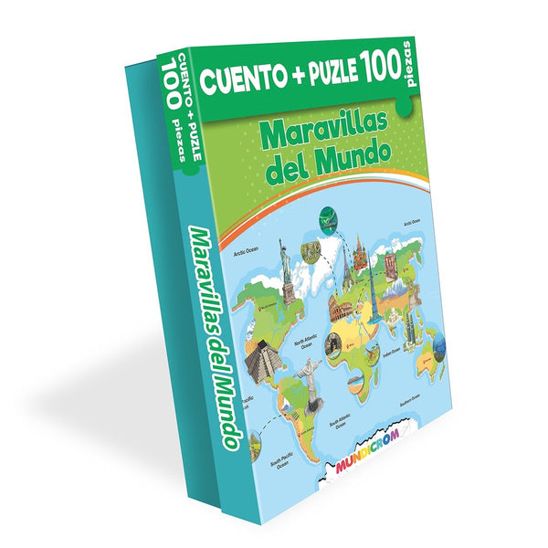 MARAVILLAS DEL MUNDO CUENTOS + PUZZLE 100 PIEZAS