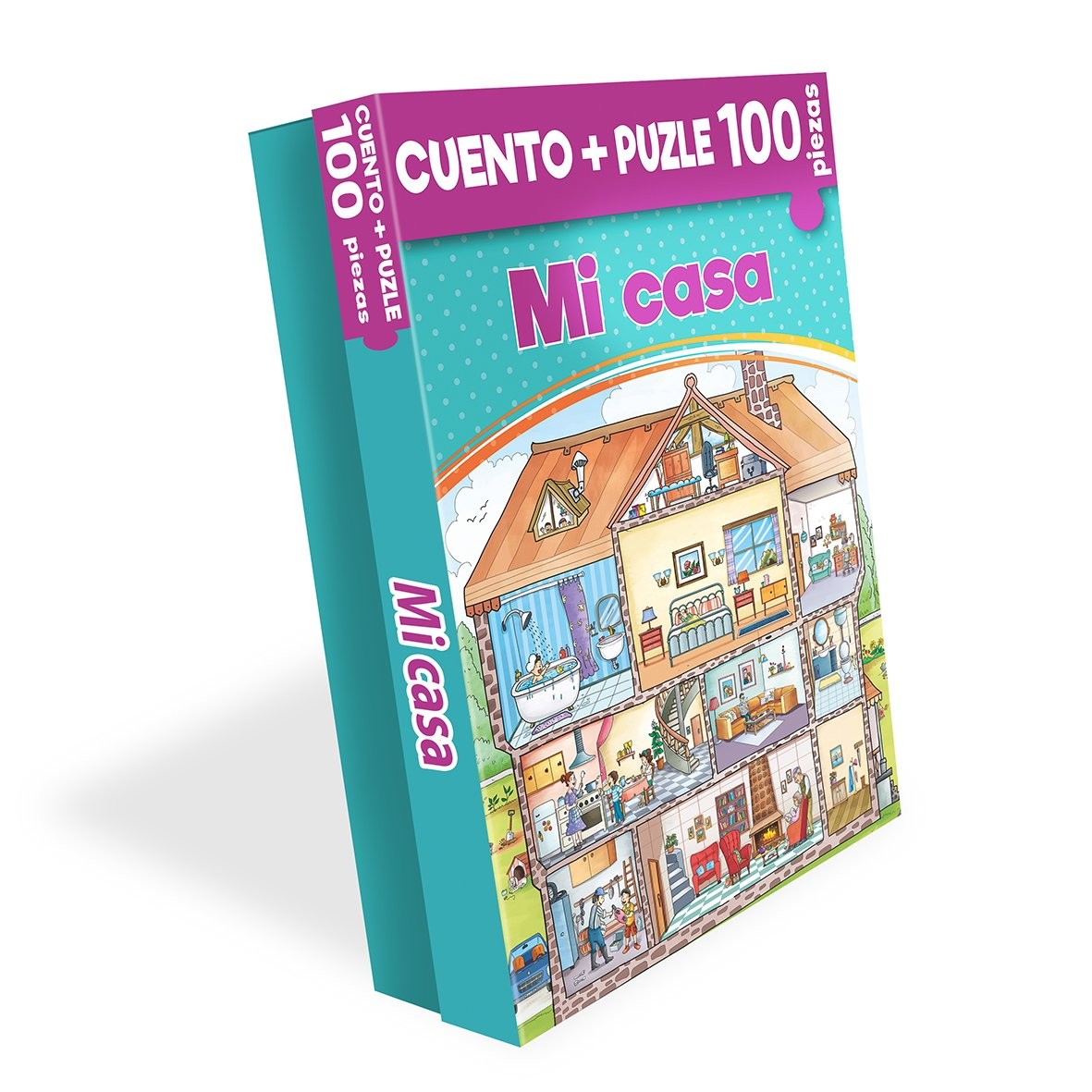 MI CASA CUENTOS + PUZZLE 100 PIEZAS