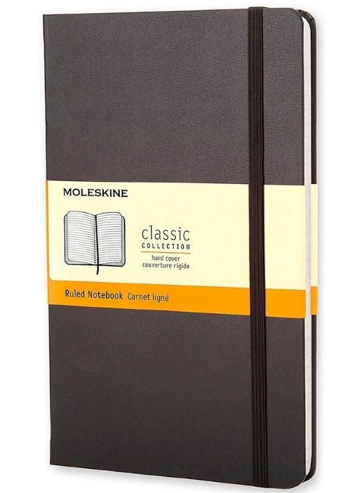MOLESKINE RULED NOTEBOOK LARGE (Tamaño Grande) Color Negro