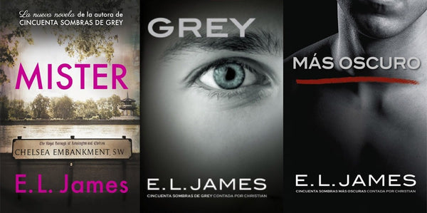 PACK  3 LIBROS E.L. JAMES - GREY, MISTER, MAS OSCUROS