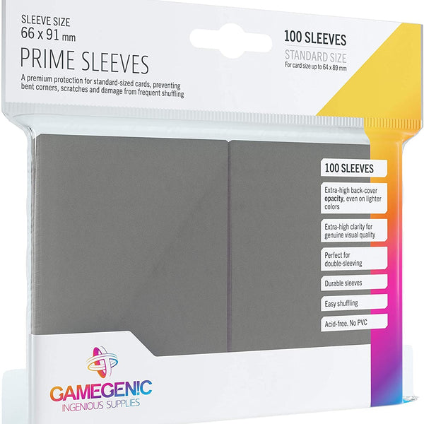 PACK PRIME SLEEVES GRAY (100) 66X91