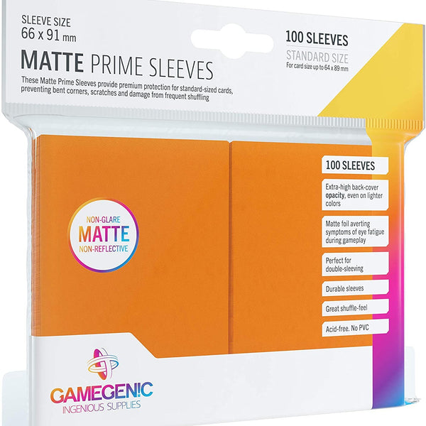 PACK PRIME SLEEVES ORANGE (100) 66X91