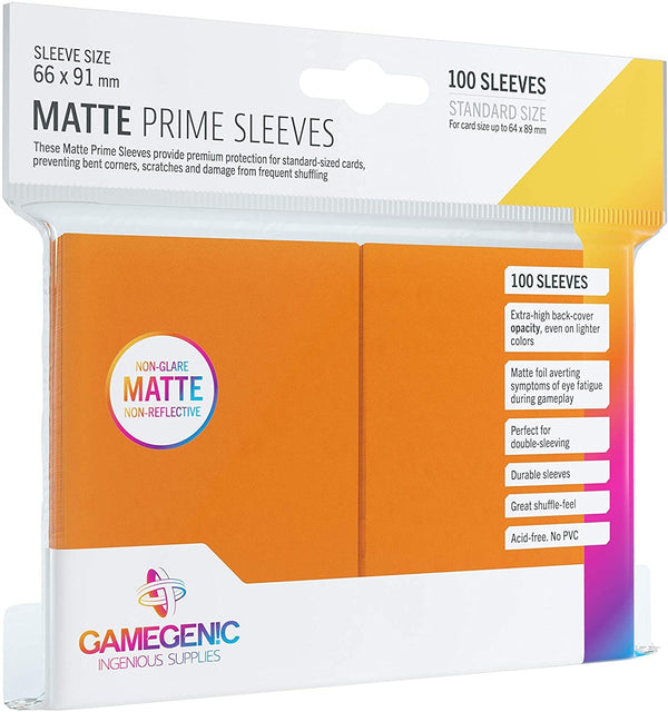 PACK PRIME SLEEVES ORANGE (100) 66X91