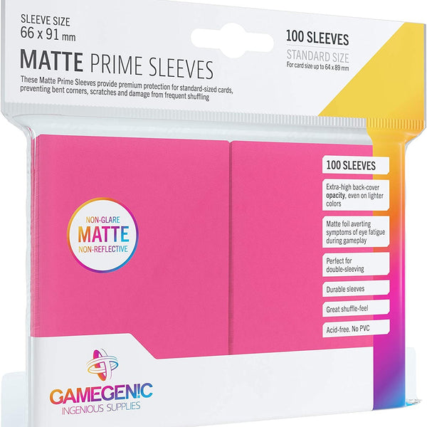 PACK PRIME SLEEVES PINK (100) 66X91