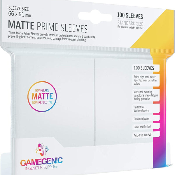 PACK PRIME SLEEVES WHITE (100) 66X91