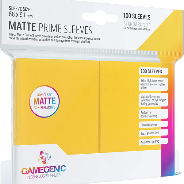 PACK PRIME SLEEVES YELLOW (100) 66X91