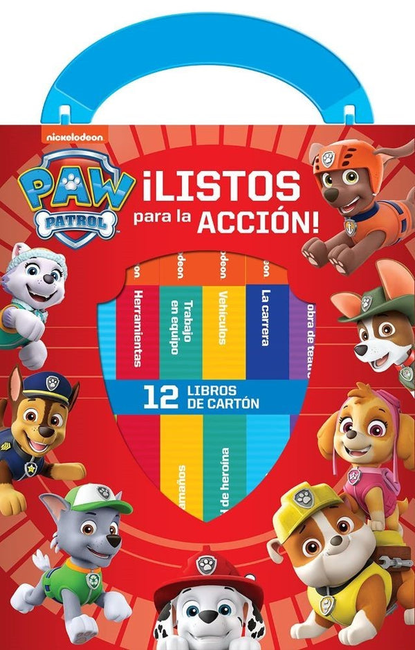 PAW PATROL  - LISTOS PARA LA ACCION 12 LIBROS DE CARTON