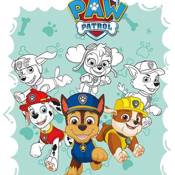 PAW PATROL PINTA Y PEGA