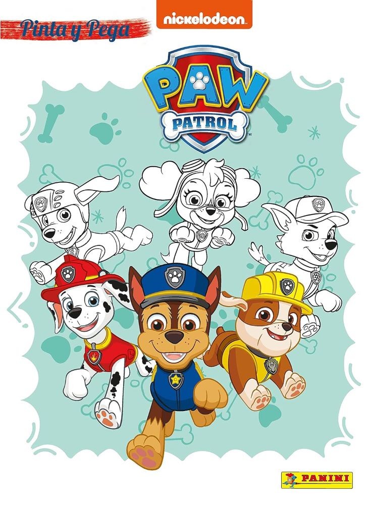 PAW PATROL PINTA Y PEGA
