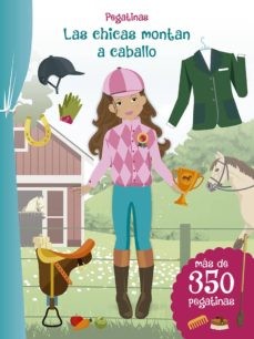 PEGATINAS CHICAS MONTAN A CABALLO