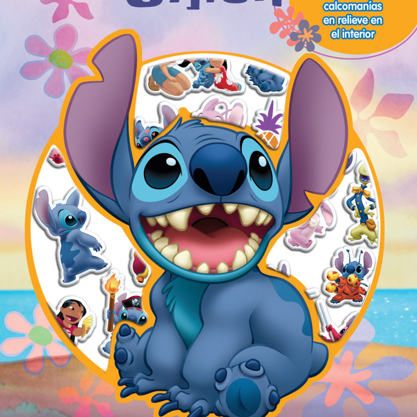 DISNEY STITCH. CALCOMANIAS EN RELIEVE