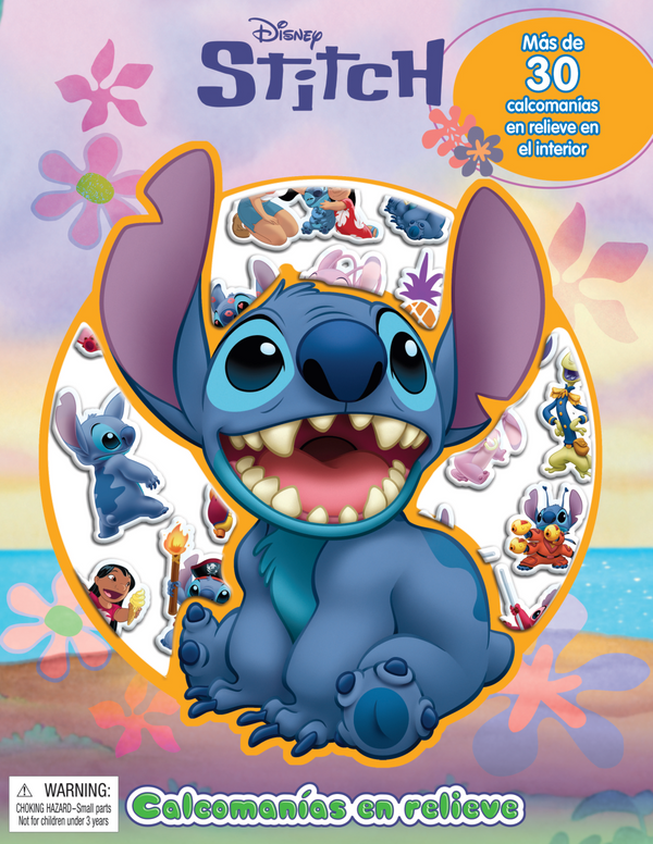 DISNEY STITCH. CALCOMANIAS EN RELIEVE