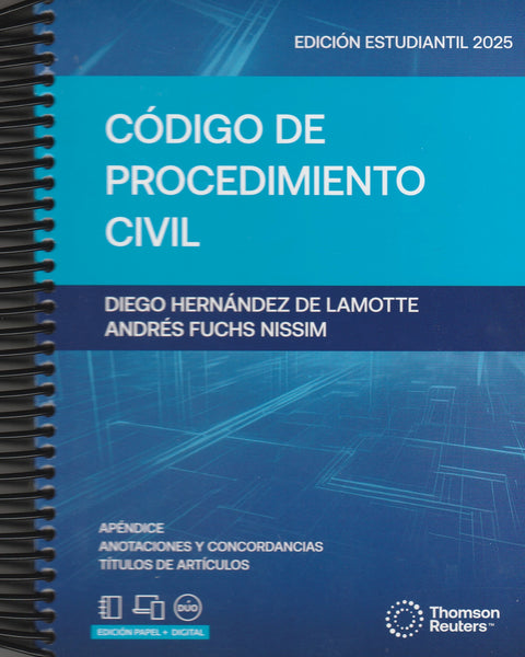 CÓDIGO DE PROCEDIMIENTO CIVIL 2025 ESTUDIANTIL (ANILLADO) – THOMSON REUTERS