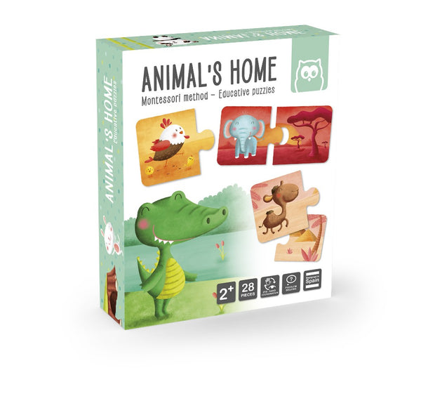 puzle educativo - ANIMAL´S HOME (2+)
