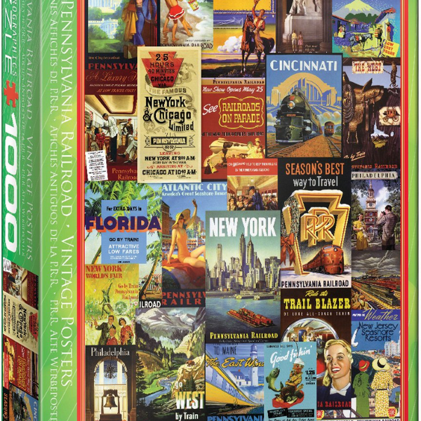 PUZZLES AFICHES ANTIGUOS DE LA P.R.R.