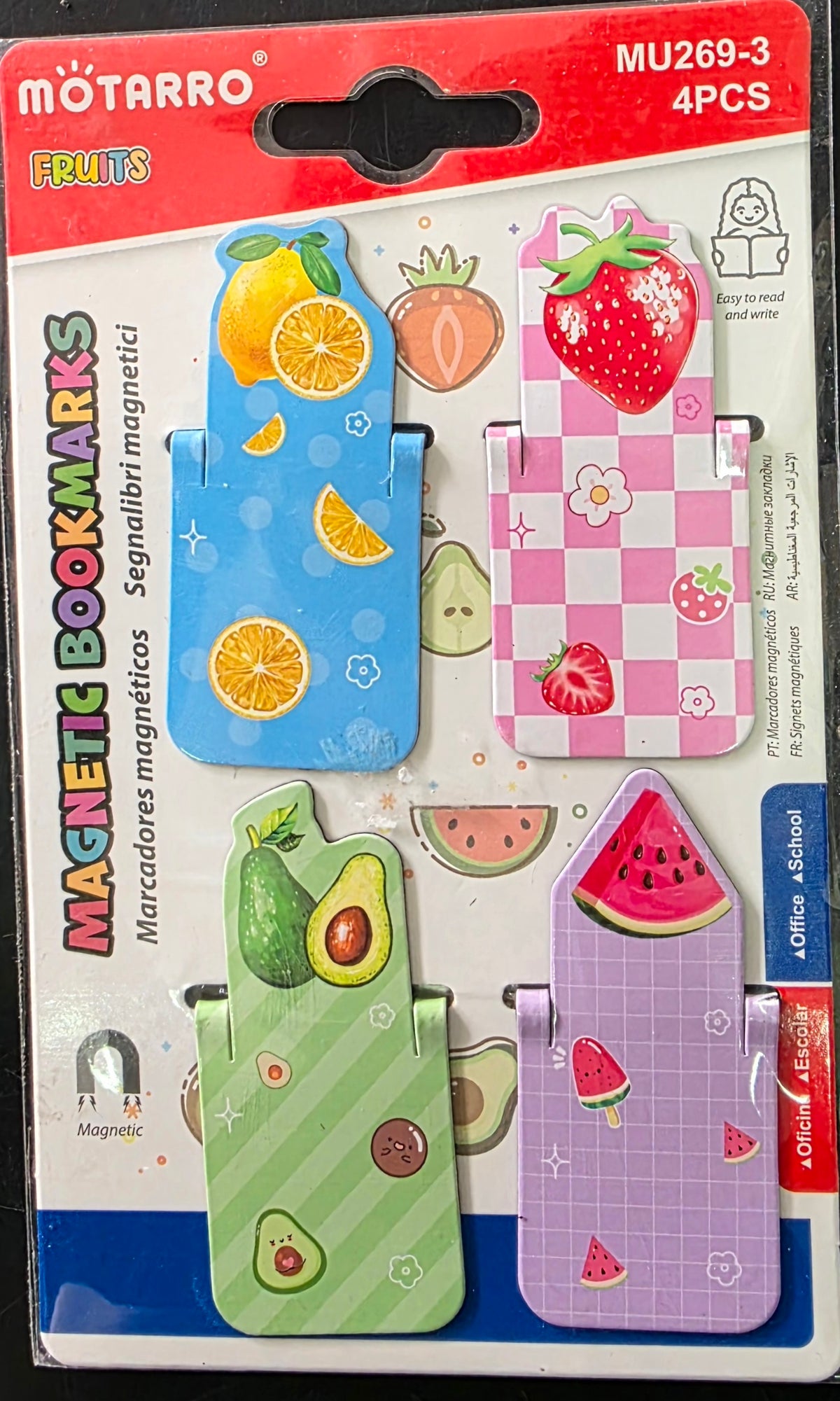 MARCA PAGINA MAGNETICOS FRUTAS VARIEDAD(MOTARRO) 