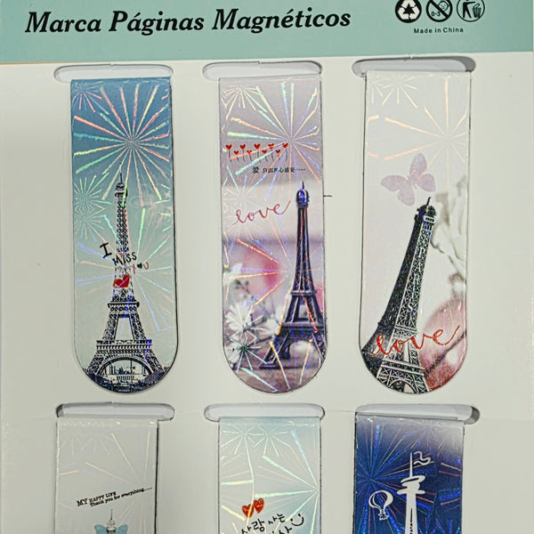 MARCA PAGINA MAGNETICOS VARIEDAD TORRE EIFEL(FAMILYBAOMA)