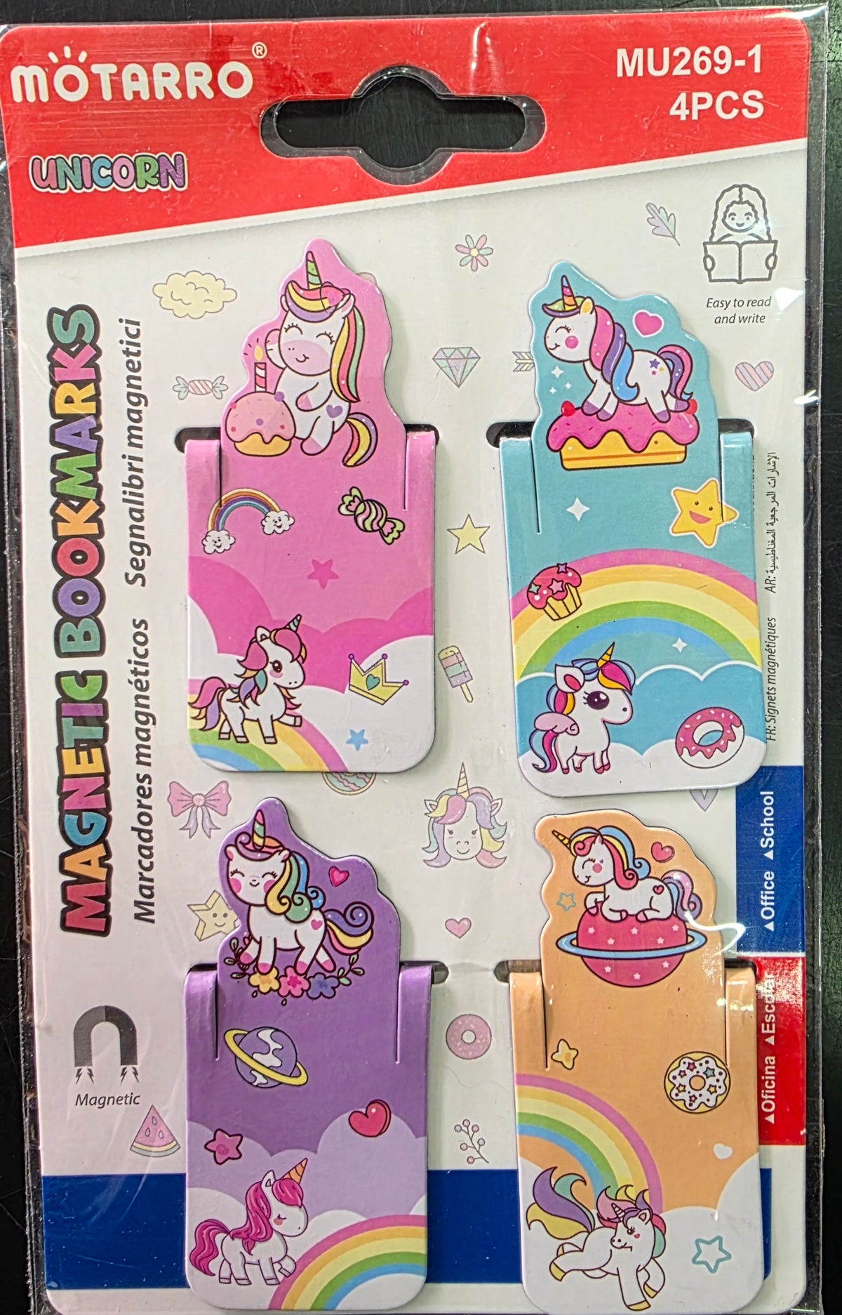 MARCA PAGINA MAGNETICOS UNICORNIO VARIEDAD(MOTARRO) 