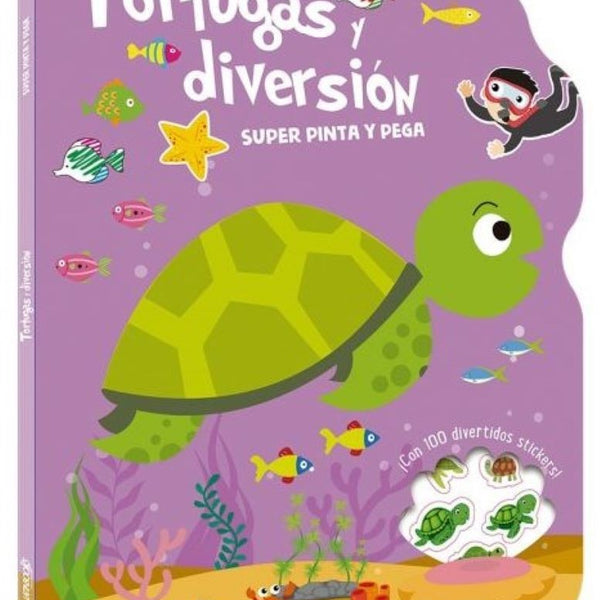 SÚPER PINTA Y PEGA - TORTUGAS Y DIVERSIÓN